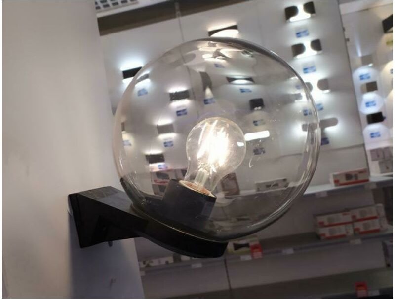 Applique globe transparent durchmesser 20cm ap/gl/20/tr