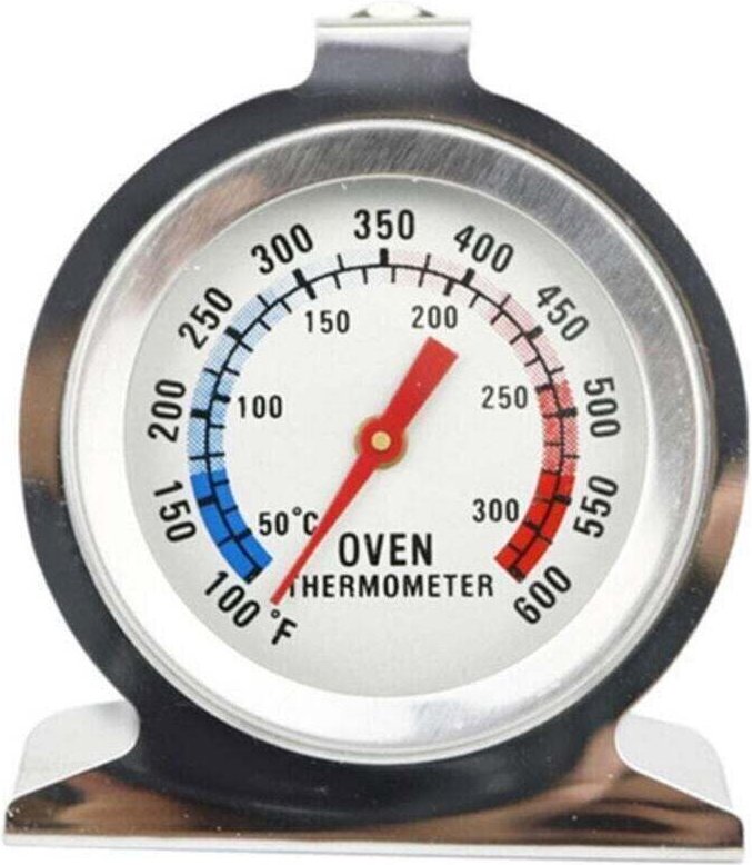 Ofenthermometer 0-300 °C / 100-600 °F, sofort ablesbares Küchenthermometer aus Edelstahl