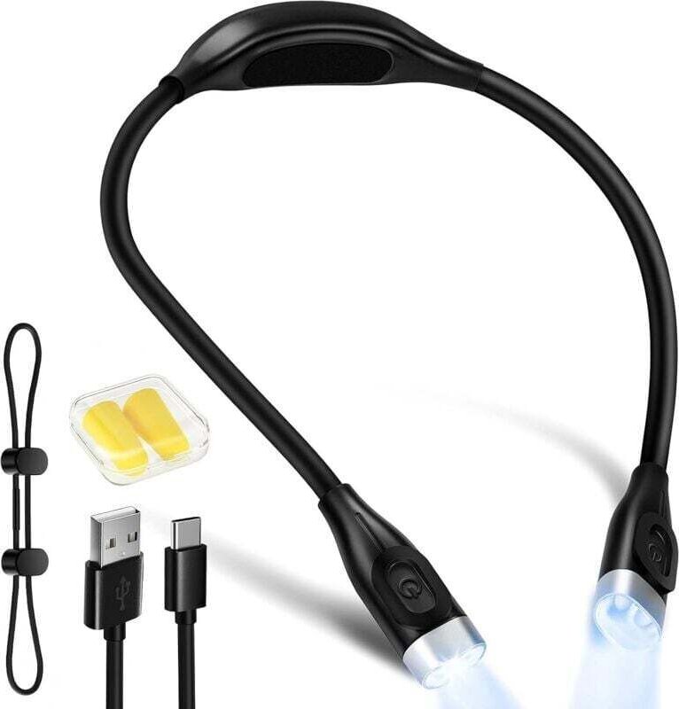 SNQ - Wandmontierte Leseleuchte, LED-Wandleseleuchte mit Touch-Schalter und USB-Ladeanschluss, 360° drehbare Nachttisch-...