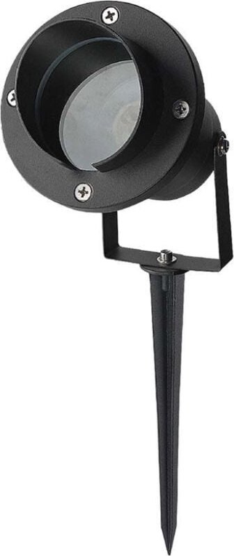 V-tac - Aluminium-Spike mit verstellbarer GU10-Lampenfassung, Farbe Schwarz, IP65