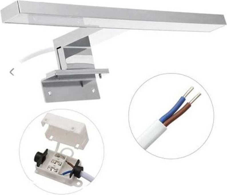 LED Badezimmerspiegelleuchte mit Schalter, 30CM 700LM 5W Badezimmerbeleuchtung 6000K Kaltweiß, Badezimmerwandlampe Badez...