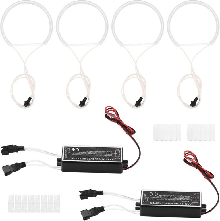 Tlily - 4 StüCk WeißEr Scheinwerfer ccfl led Kit Ring drl Wenden Signal Blinker Lampe für E36 E46 E39 E38