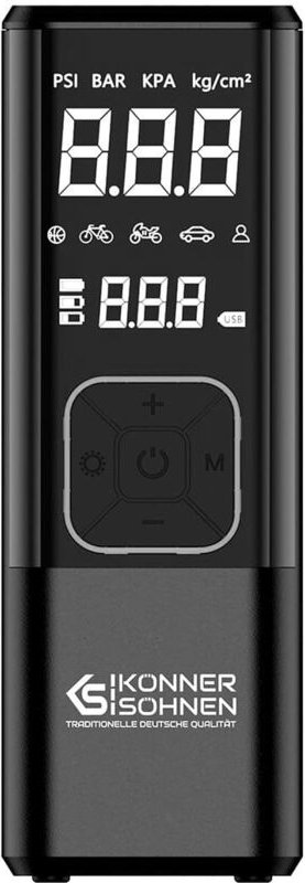 Thumbnail - Könner&söhnen - Akku-Kompressor ks P20, Aufblasgeschwindigkeit 23 l/min, maximaler Druck 150 Psi, Akku 6000 mAh, automat...