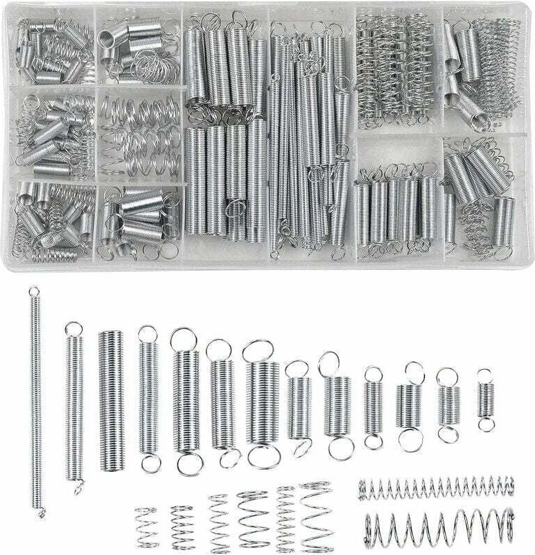 200 Stück Federn/Zugfedern/Druckfedern/Set mit 200 Federn, 1 Karton