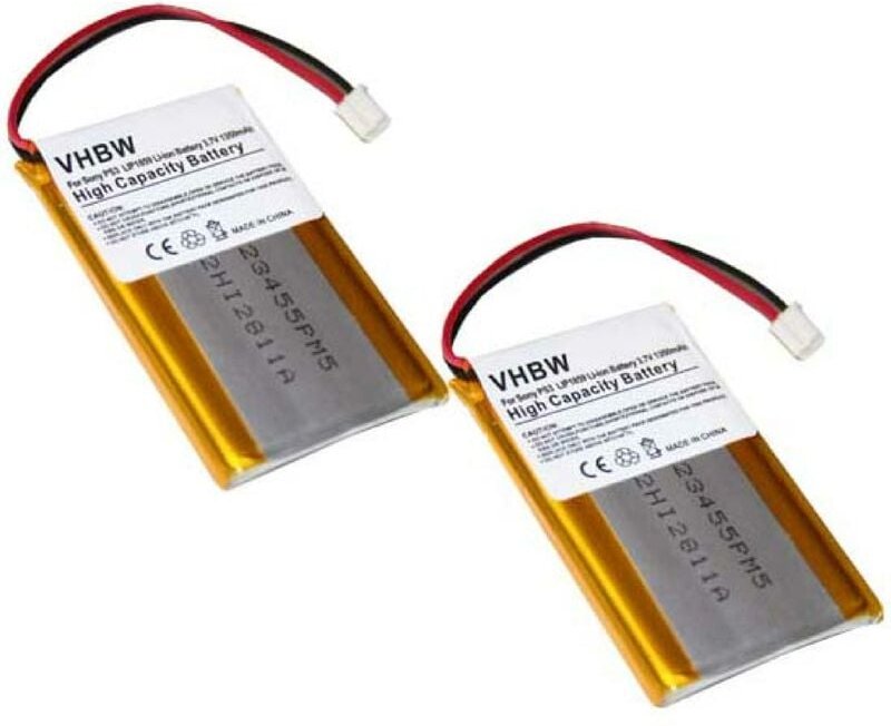 Vhbw - 2x Akku kompatibel mit Sony Playstation3 PS3 Sixaxis Wireless Controller Gamepad Controller (950 mAh, 3,7 v, Li-I...