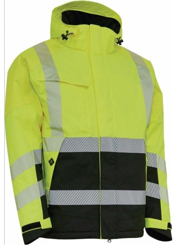 Warnschutz-Winterjacke visible xtreme Größe xl warngelb/schwarz