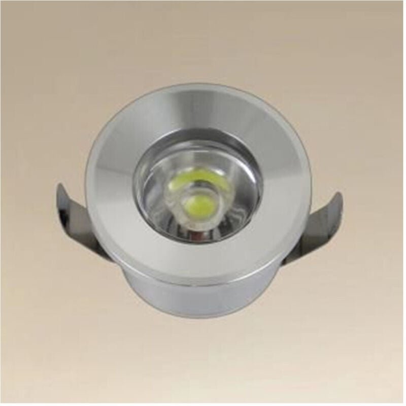 Trade Shop Traesio - Trade Shop - 1W led Deckeneinbaustrahler IP20 silber mini Spot Stufenleuchte Warmes Licht 00267 -