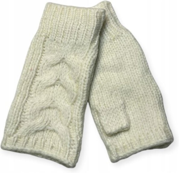 Weiße fingerlose Handschuhe LOFT