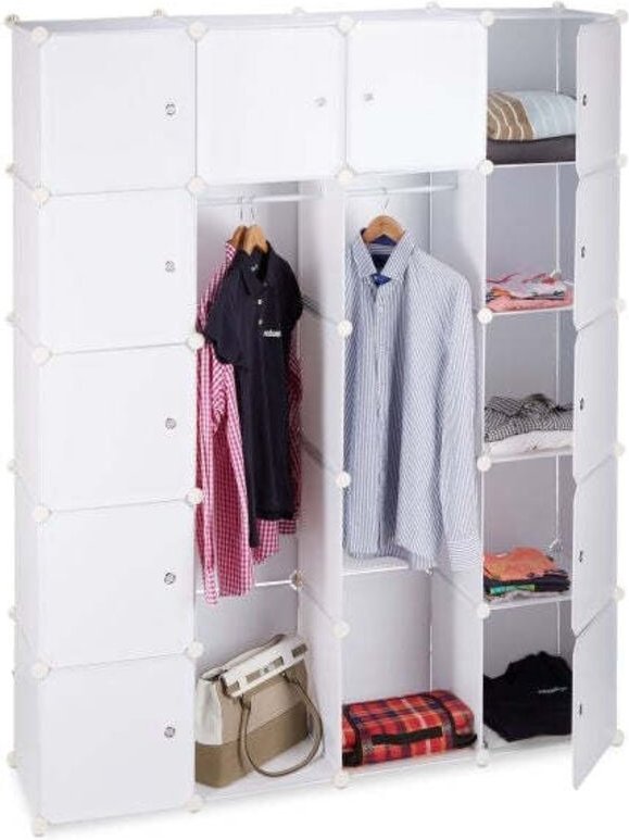 14 compartment plug in wardrobe system