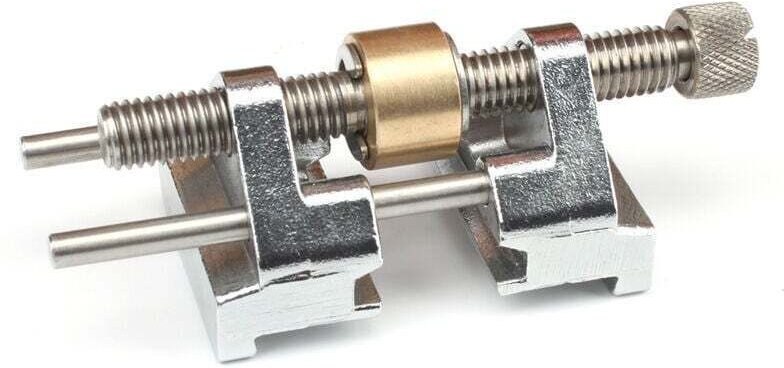 Schärfhilfe für Messer – Edelstahl – Seitliche Klemme – Fester Winkel – Mit Messingrolle, geeignet für Holzmeißel, Hobel...