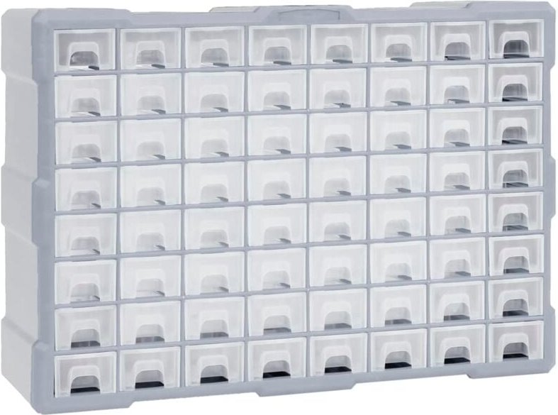 Multi-Schubladen-Organizer mit 64 Schubladen 52x16x37,5 cm Vidaxl