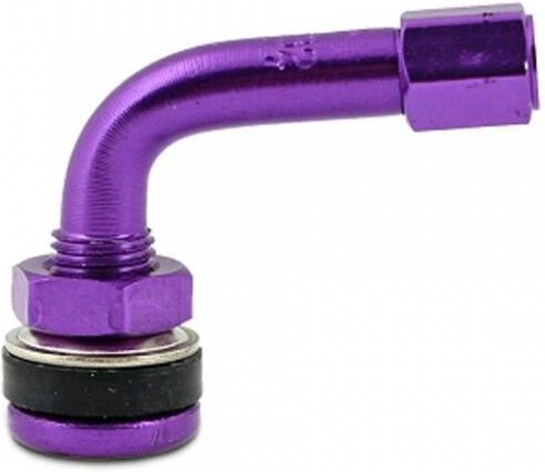 abgewinkeltes Ventil aus eloxiertem Aluminium violett one für