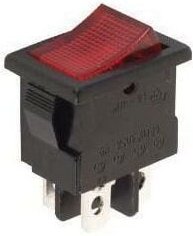 Velleman - leistungswippenschalter 5A-250V spst ein-aus - mit roter neonlampe