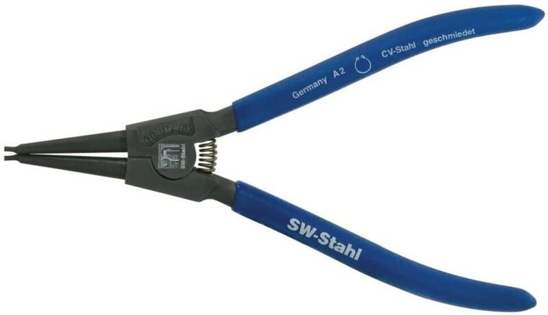 SW-Stahl 41301L Sicherungsringzange 175 mm, gerade, außen I Sprengringzange für Außensicherungsringe nach DIN-Norm 5254 ...