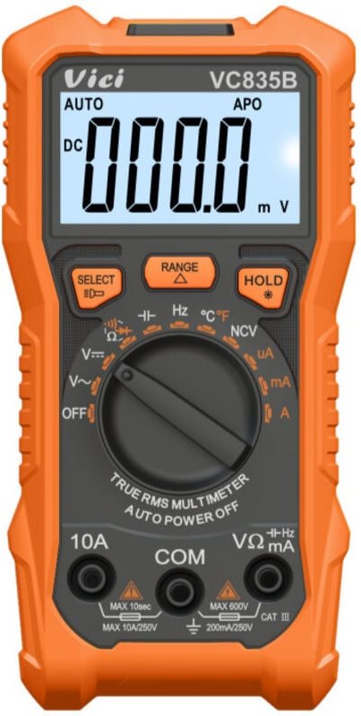 Digitalmultimeter, 2000 Zählt AC DC Strom Spannung Widerstand Kapazität NCV Frequenz Temperatur mit Krokodilklemme