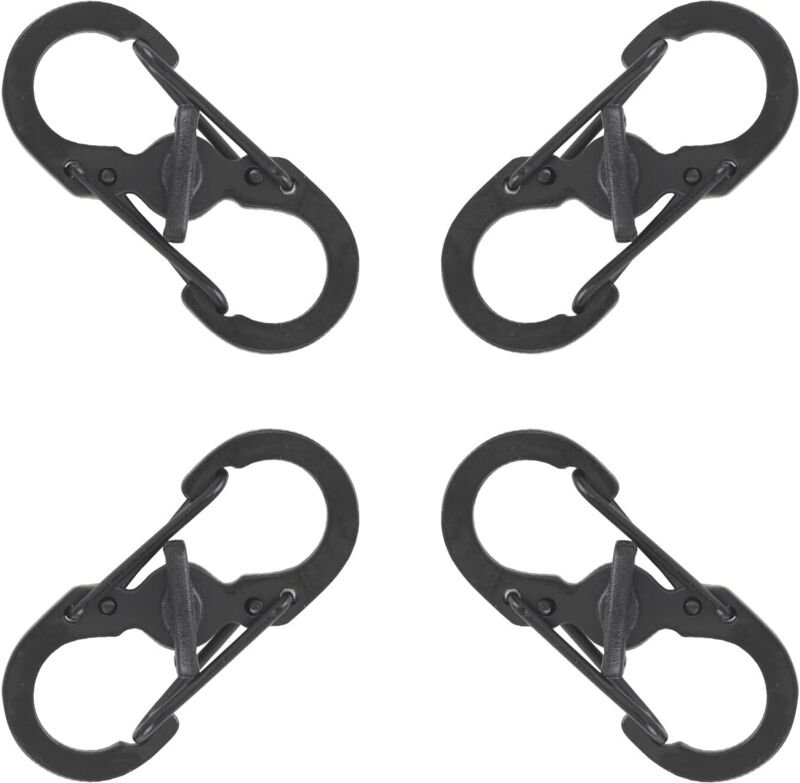 Packung mit 10 Mini-Karabinern, S-förmige Doppelring-Karabiner aus Edelstahl, vielseitiges Zubehör für Schlüsselanhänger...