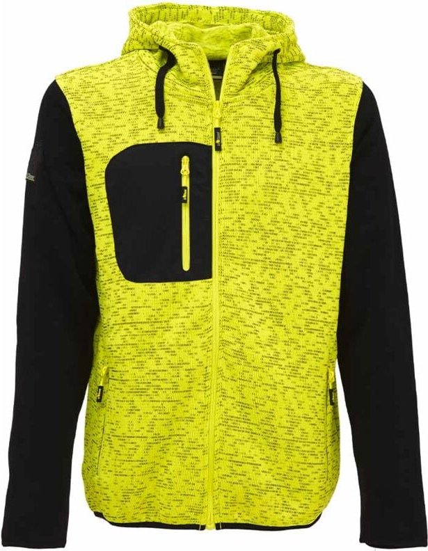 Rainbow Arbeits-Sweatshirt, Durchgehender Reißverschluss Innen, Weiches Fleece, Gelb, l - U-power