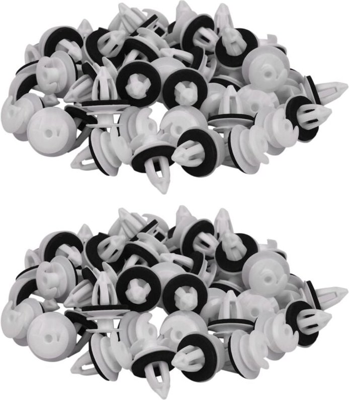 Tlily - 100 Stücke Türverkleidung Clips mit Dichtring für E34 E36 E38 E39 E46 X5 M3 M5 Z3
