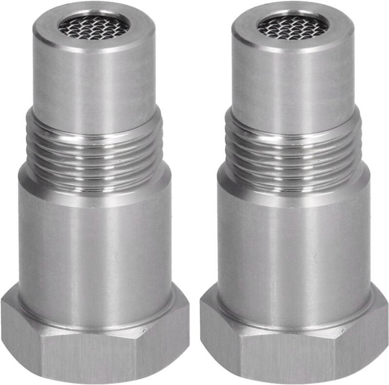 Ejoyous O2 Sauerstoffsensor-Adapter, M18 x 1,5 Edelstahl, Hilfslötflussmittel mit Filter, aus Edelstahl gefertigt für la...