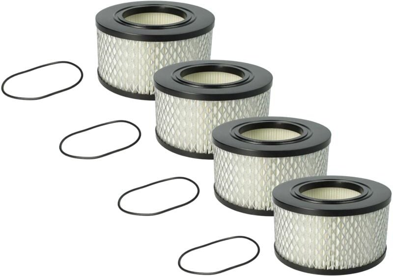 vhbw 4x Staubsaugerfilter kompatibel mit Nilfisk GB635 Staubsauger - HEPA-Filter Schwarz Weiß