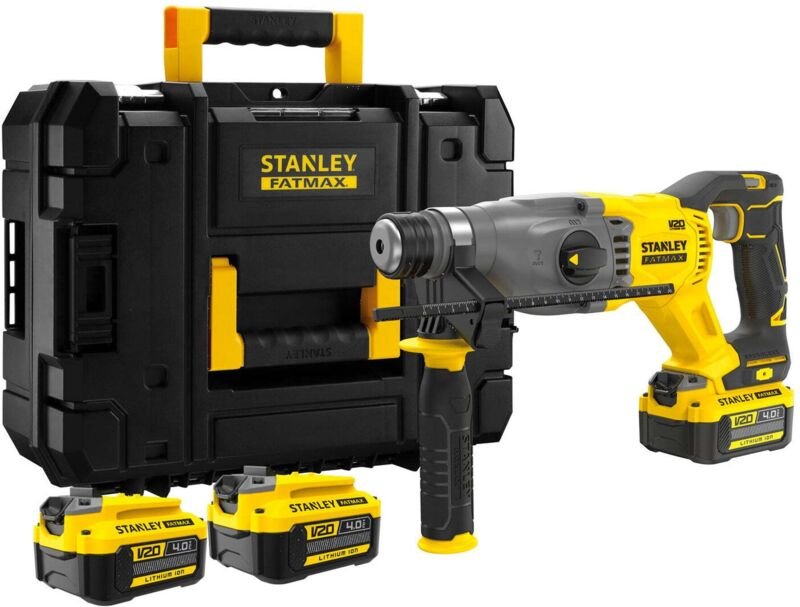 Stanley - Kombihammer FatMax SFMCH900M22 (2 x 4,0 Ah + Ladegerät + Koffer)