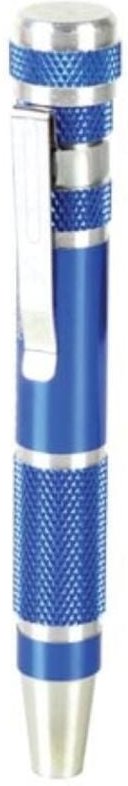 Velleman Präzisionsschraubendreher, 9 in 1, Chrom-Vanadium, nicht magnetisch, blau