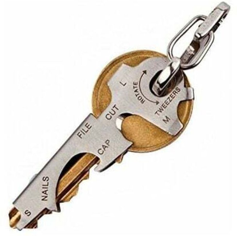 ZVD-8 in 1 Multifunktions-Schlüsselanhänger mit Flaschenöffner, Schraubendreher und anderen Schlüsselwerkzeugen