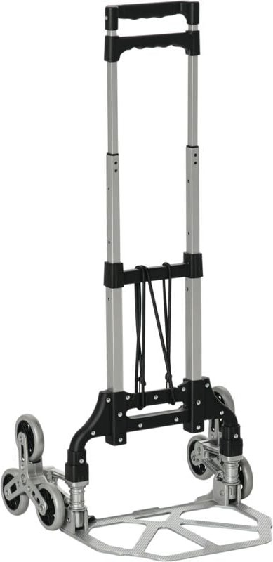 Klappbarer Treppensteiger mit 6 Rädern, Transportkarre inkl. Befestigungsgurt, automatische Klappfunktion, max. 70 kg Be...