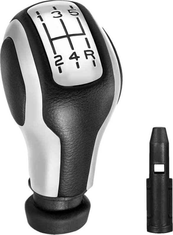 Tonchean - Schwarzer 5-Gang-Schaltknauf mit Adapter für Peugeot 106 107 205 206 207 301 306 307 308 406 407 408 508 605 ...