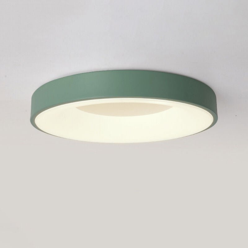 LED Deckenleuchte Rund Deckenlampe Metall Acryl Pendelleuchte Grün 18W Ø30CM für Küche Wohnzimmer Flur - Neutrales Licht