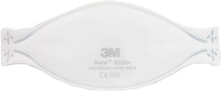 3M - Maske Aura 9320 faltbarer Staubschutz FFP2 ohne Ventil