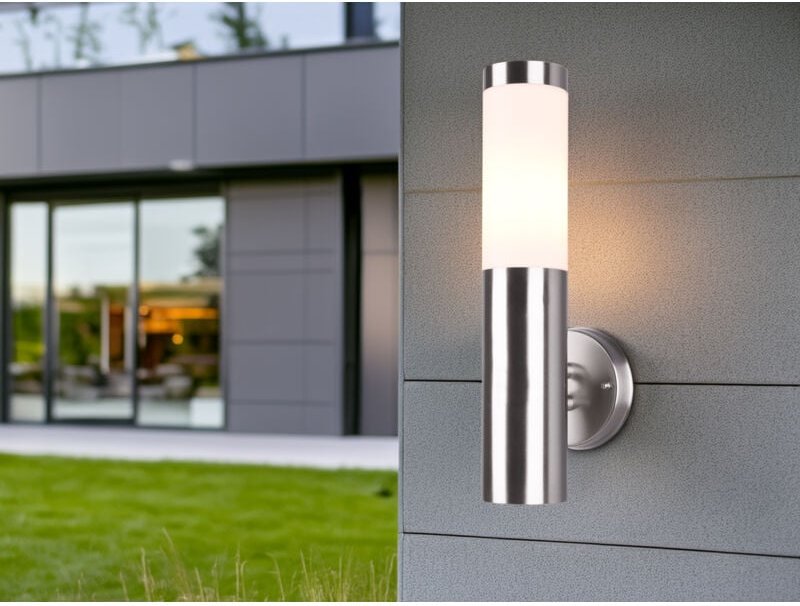 Außenwandleuchte rada Edelstahl Höhe 38 cm