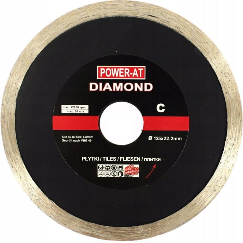 Diamantscheibe für Terrakottafliesen, durchgehend, 125mm