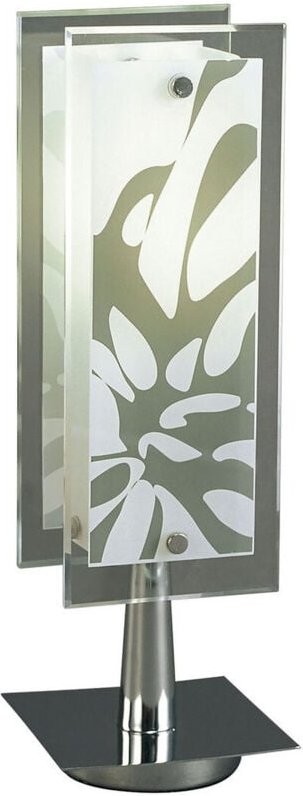 Inspired Mantra Euphoria Tischlampe 1 Licht E27, poliertes Chrom/opalweißes Glas