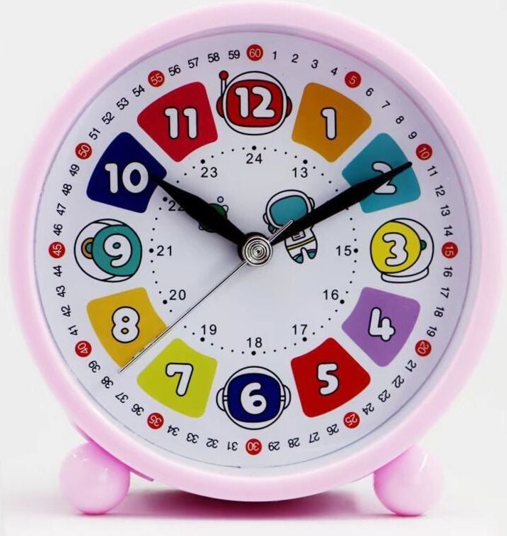 Kinderwecker Digital, Kinder Digital Wecker Ohne Ticken, Kinderwecker Ohne Ticken für Schulkinder Mädchen Jungen (Rosa)