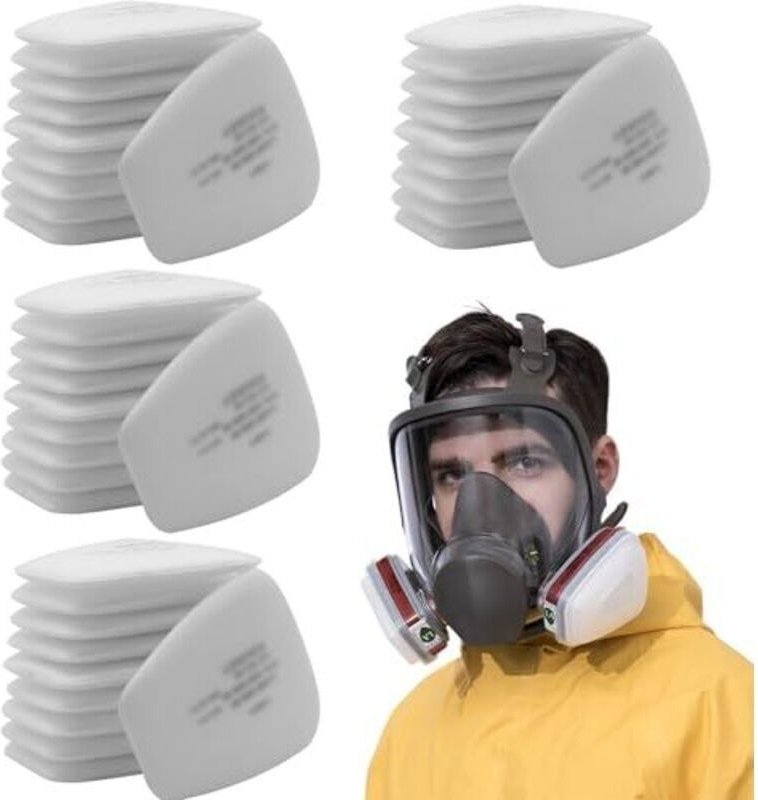 Set mit 40 Atemschutzfiltern, 3M-Filtern, 5N11 CN-Einsatzfiltern, 5N11CN-Wattefiltern, kompatibel mit den Modellen 6000,...