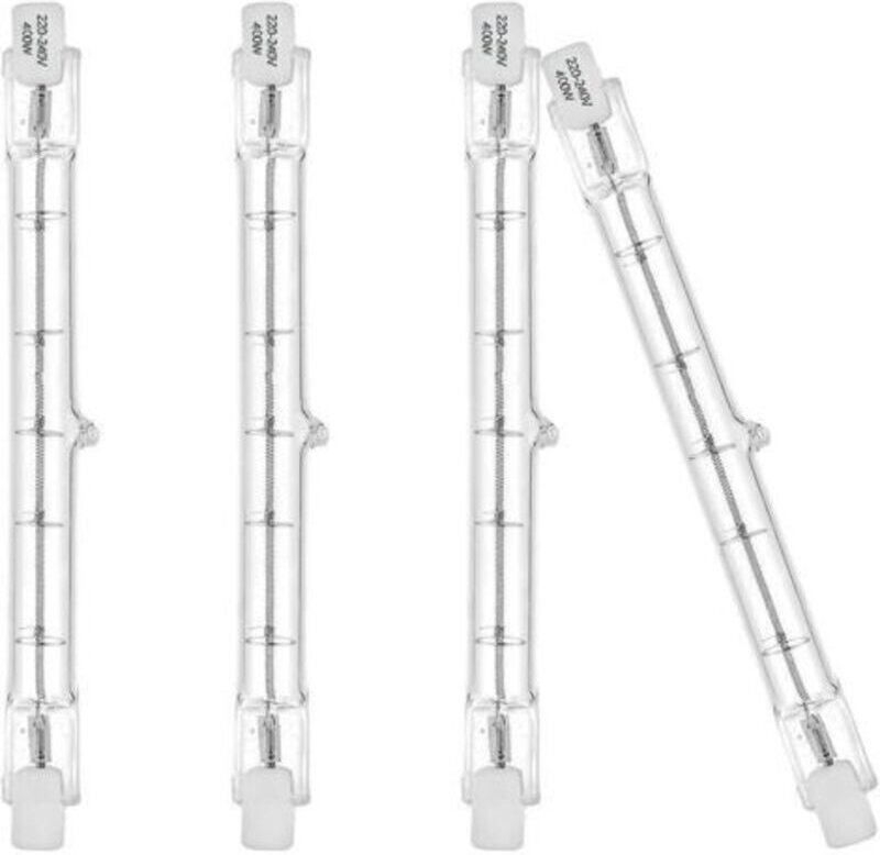 LaBlanc – 4er-Pack R7s Eco-Halogenlampen, 118 mm, 400 W, 230 V, 3100 lm, warmweiß, 2700 kJ