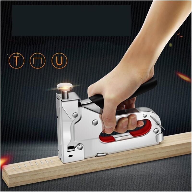 3-in-1-Handtacker, Hefter, Nagelpistole, Hefter, Nagler, Möbelwerkzeug, Holzrahmen-Hefter, Edelstahl-Handwerkzeug