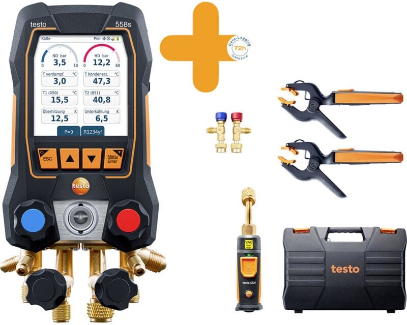 Smart Vakuum Set testo 0564 2558 Druck, Temperatur mit Datenloggerfunktion