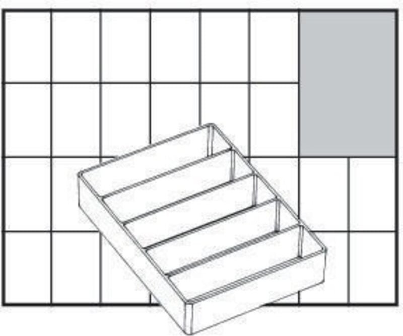 Thumbnail - Sortimentskoffer-Einsatz (l x b x h) 109 x 79 x 24 mm Anzahl Fächer: 5 Inhalt 1 St. - Raaco