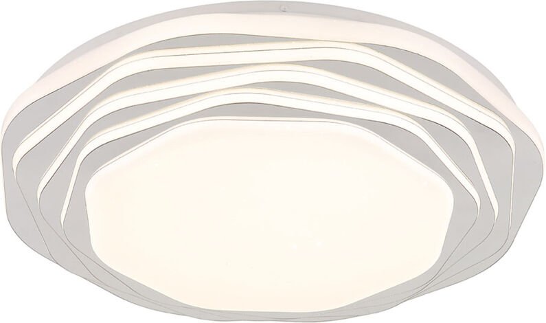 Globo Lighting - Deckenlampe Küchenleuchte Wohnzimmerleuchte led dimmbar 3-Stufen cct opal chrom