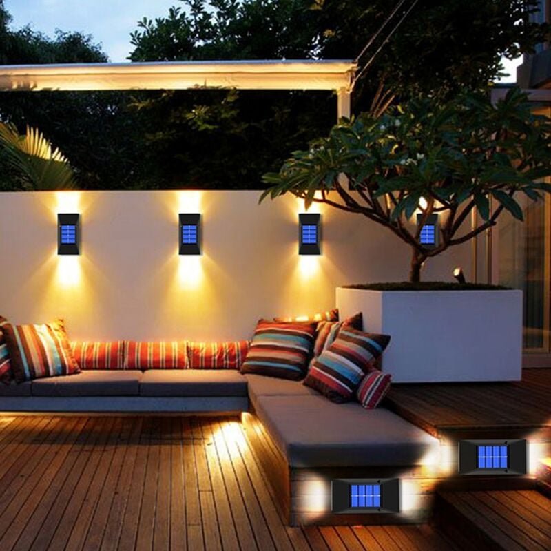 Thumbnail - Außen-Wandleuchte, Solar-Gartendeko Lichter- Wegbeleuchtung(2 Stück)