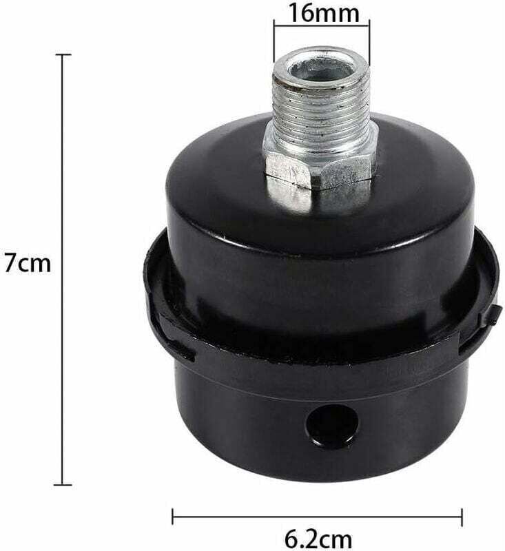 Luftkompressor-Schalldämpferfilter, 3/8 Zoll (16 mm) Außengewinde, Metallgehäuse, Luftkompressor-Schalldämpferfilter, Me...