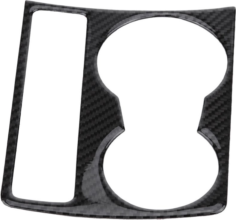 Ej.life - Kohlefaser-Auto-Mittelkonsolen-Wasserbecherhalter-Panel-Abdeckungsverkleidung für Audi A4 B8 A5 2009–2015