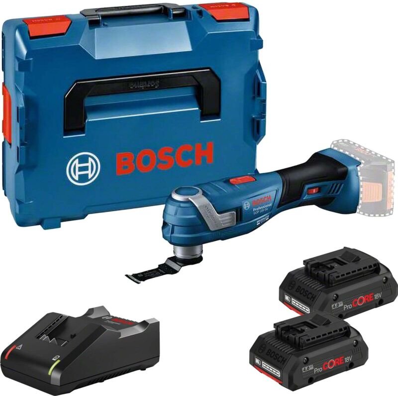 Bosch - Akku-Multi-Cutter gop 18V-34 / 2x 4,0 Ah ProCORE + Ladegerät in L-Boxx 136