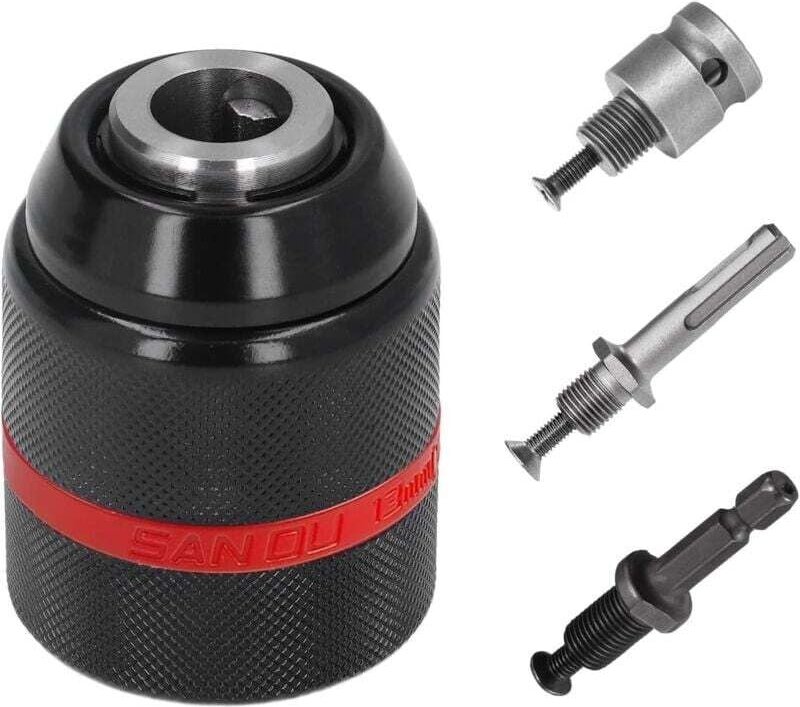 Schnellspannbohrfutter 1,5–13 mm, 1/2 Zoll 20UNF-Gewinde, Schraubendreher-Bohrfutteradapter, mit sds Plus, Schlagschraub...
