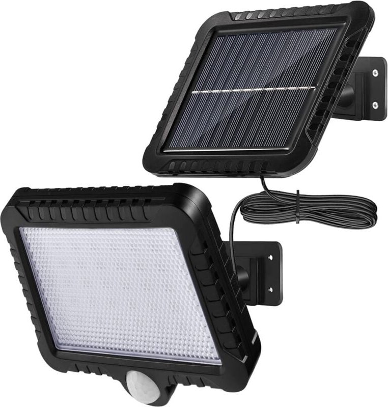 Solarleuchte für den Außenbereich mit Bewegungsmelder, IP65, wasserdicht, LED-Flutlicht mit 5 m Kabel, LED-Solar-Flutlic...