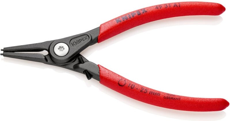 Präzisionssicherungsringzange a 1 f.Wellen D.10-25mm m.Spreizbegrenzung