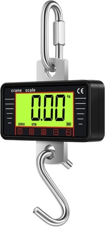 Bilancia digitale a sospensione per carichi pesanti, portata 500 kg/1100 libbre, display LCD retroilluminato, 3 unità (k...