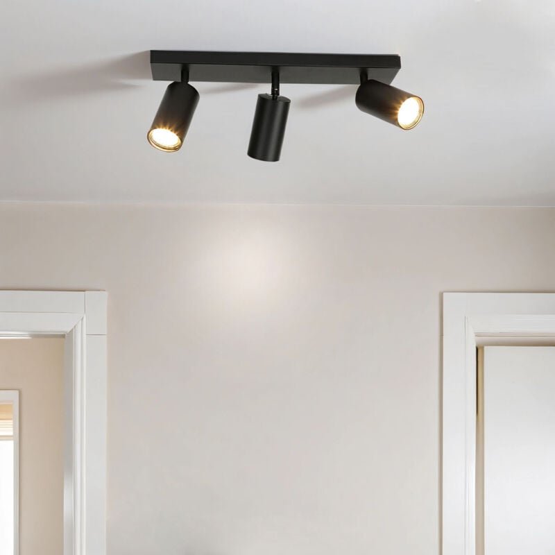 Thumbnail - Licht-erlebnisse - Deckenspot Metall GU10 verstellbar Schwarz 3-flammig länglich Spot Lampe Decke